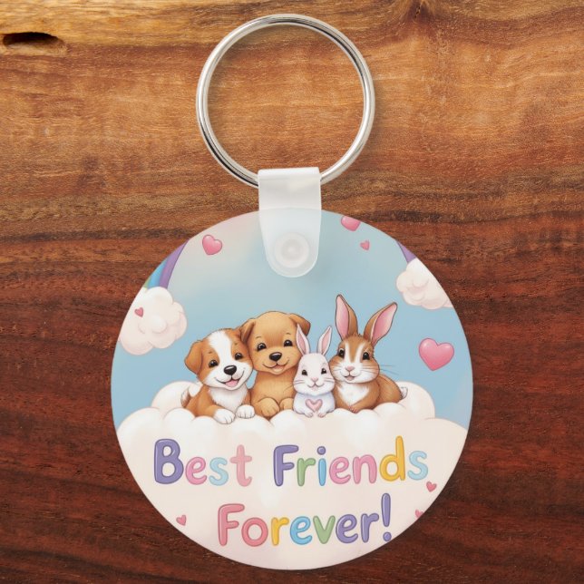 Llavero Best Friends Forever with Cute Cats (Anverso)
