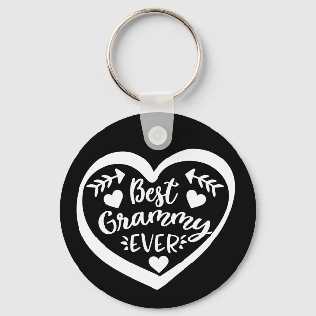 Llavero Best Grammy Ever Heart Design (Anverso)