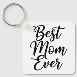 Llavero Best Mom Ever Black and White 1 Photo Keepsake