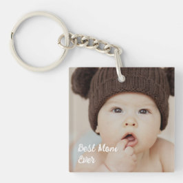 Llavero Best Mom Ever Custom Baby Photo Acrylic Keychain