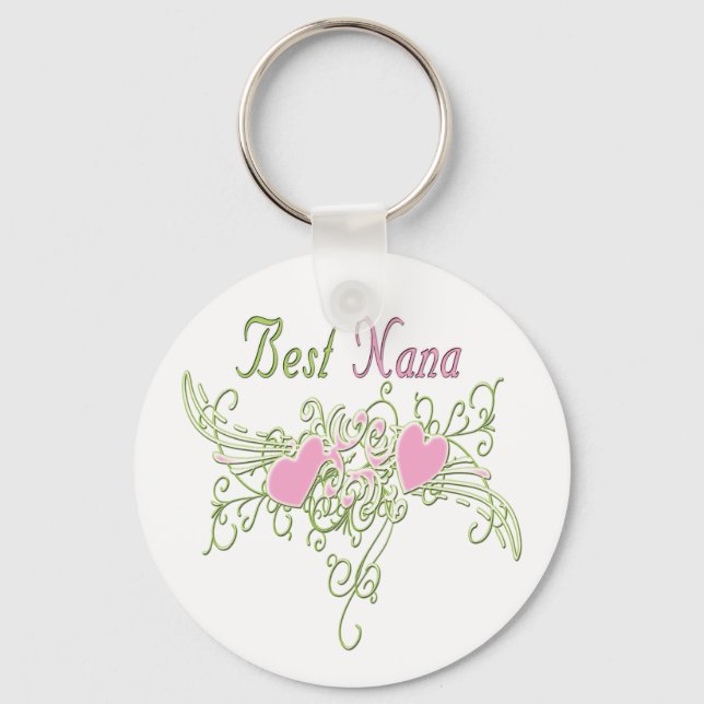 Llavero Best Nana Swirling Hearts (Anverso)