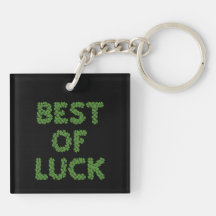 Best of Luck Clovers Greeting