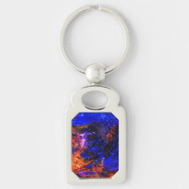 Llavero Bestia Azul Corriendo Fuego