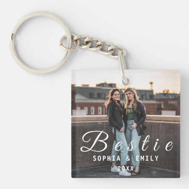 Llavero Besties Forever – Custom Photo Collage Keychain (Frente)