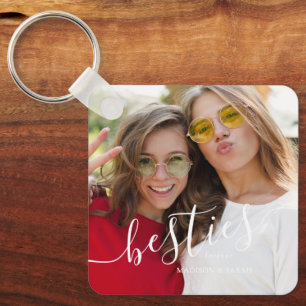 Llavero "Besties" mejor amigo foto personalizada