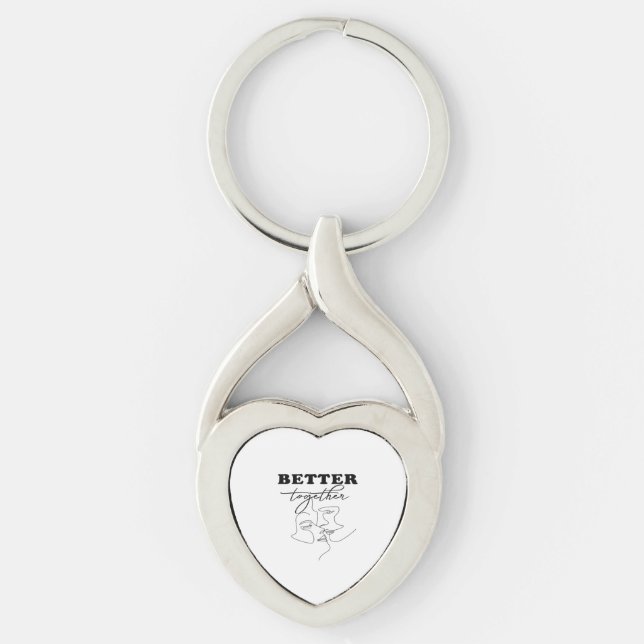 Llavero Better Together Kissing Romantic Design  (Anverso)