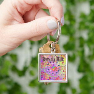 Llavero Beverly Hills Lucky Golden Keychain