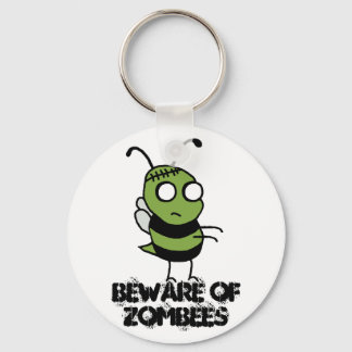 Llavero Beware of Zombees Keychain