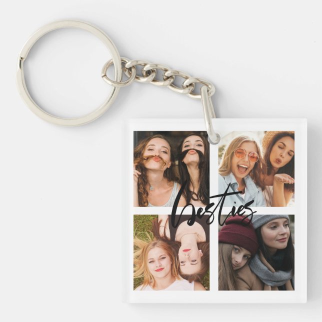 Llavero BFF Best Friends guión foto regalo Keychain (Frente)