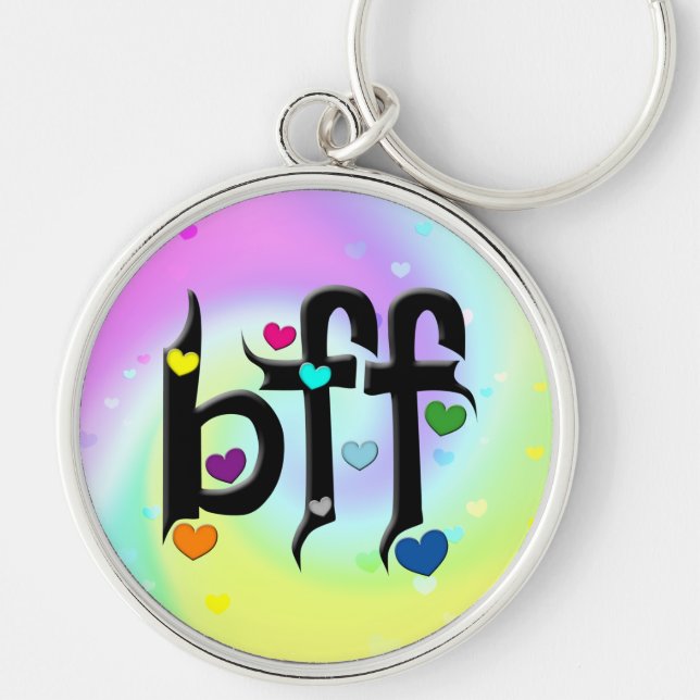 Llavero bff ~ corazones (Frente)