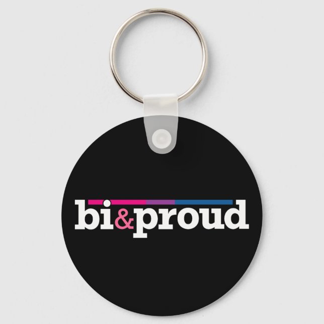 Llavero Bi&orgulloso Black Keychain (Anverso)