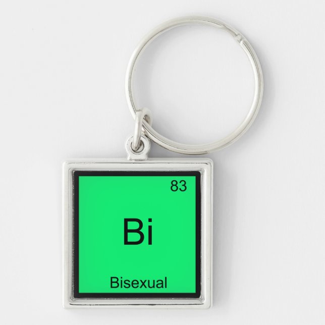 Llavero Bi - Símbolo del elemento químico bisexual diverti (Frente)