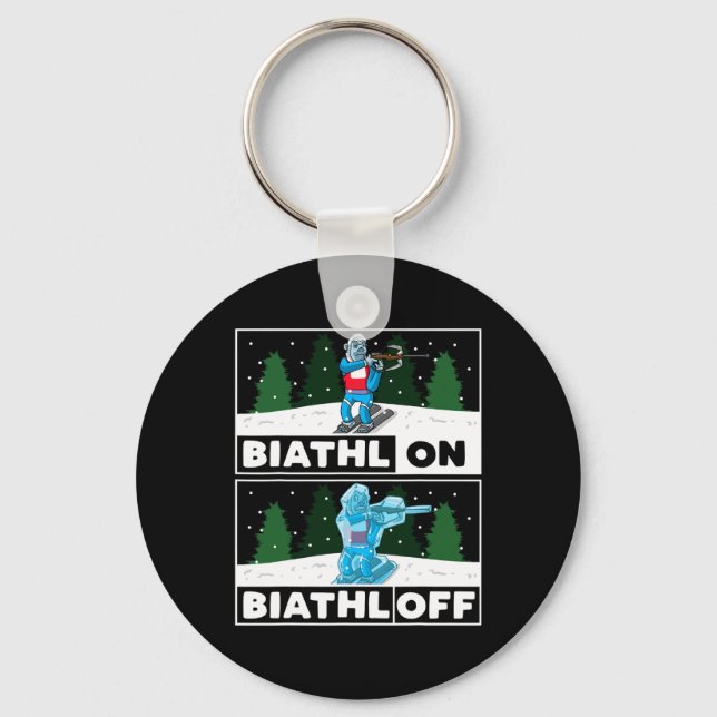 Llavero Biatleta Biatlón Deporte (Anverso)