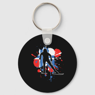 Llavero Biatlón de Bandera de Noruega - Biatlón noruego 1