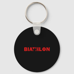 Llavero Biatlón Divertido Biatleta Tiro Esquiando Objetivo