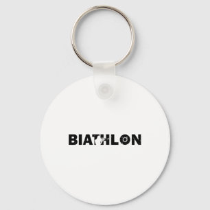 Llavero Biatlón Divertido Biatleta Tiro Esquiando Objetivo