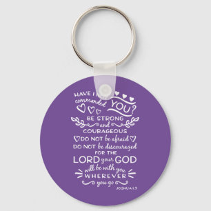Llavero Bible Scripture Keychain Joshua 1