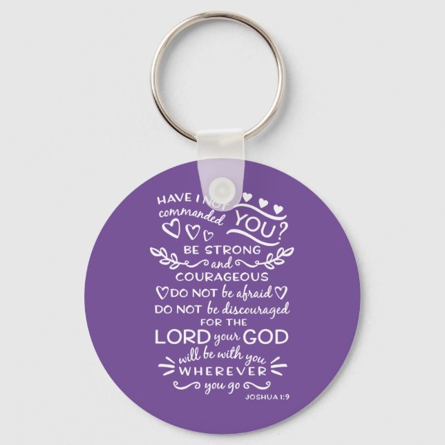 Llavero Bible Scripture Keychain Joshua 1 (Anverso)