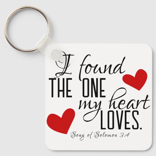 Llavero Bible Verse I Found the One Heart Loves Photo (Anverso)