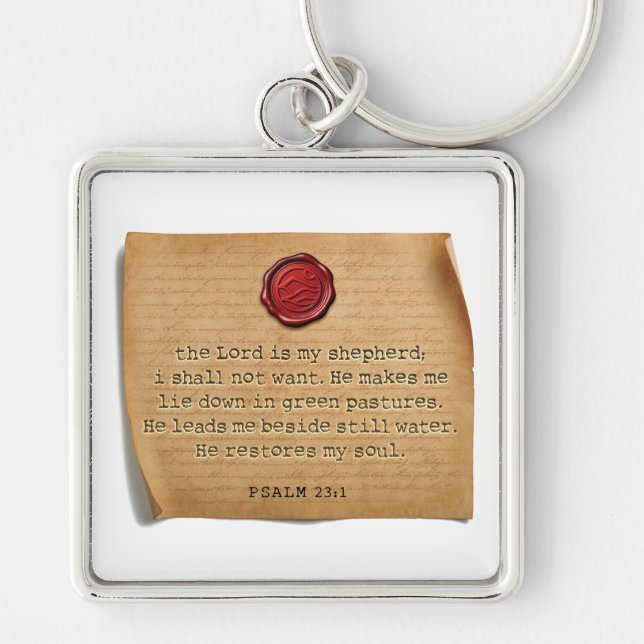 Llavero BIBLE VERSE - Psalm 23:1 - Keychain (Frente)