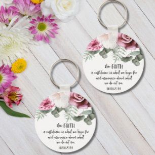 Llavero Bible Verse Round Keychain