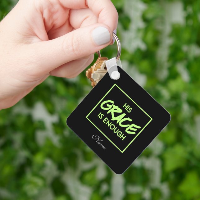Llavero Biblia cristiana su gracia es suficiente (Mano)