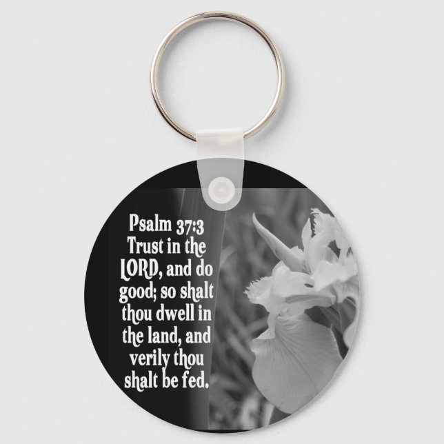LLAVERO BIBLIA SCRIPTURE PSALM 37:3 CONFIAR EN JEHOVAH (Anverso)