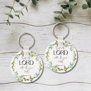Llavero Biblia Verse Proverbios Verdor Wreath Keychain