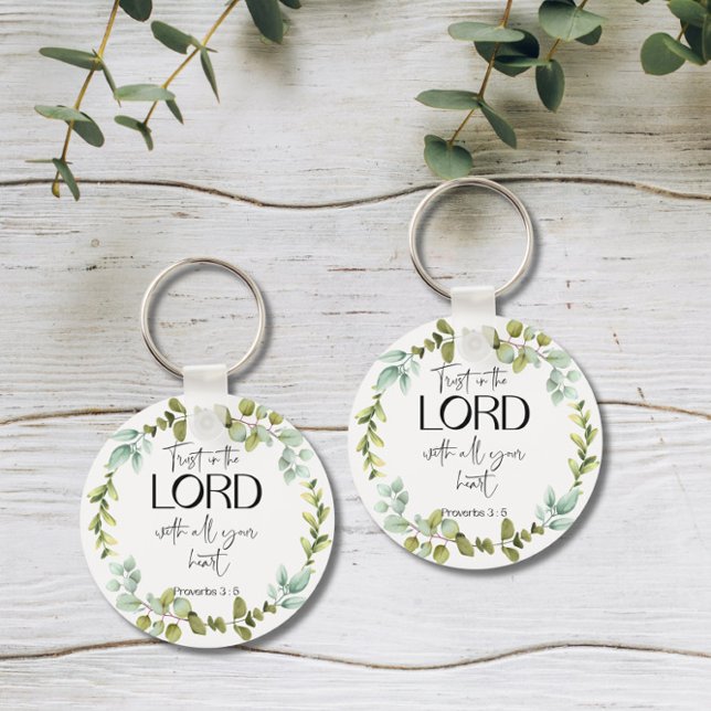 Llavero Biblia Verse Proverbios Verdor Wreath Keychain (Subido por el creador)