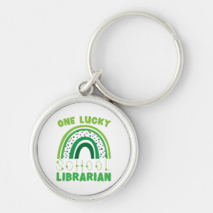 Llavero Bibliotecario afortunado del día de San Patricio