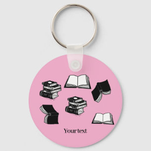 Llavero Bibliotecario bibliófilo libresco libro rosa Patró