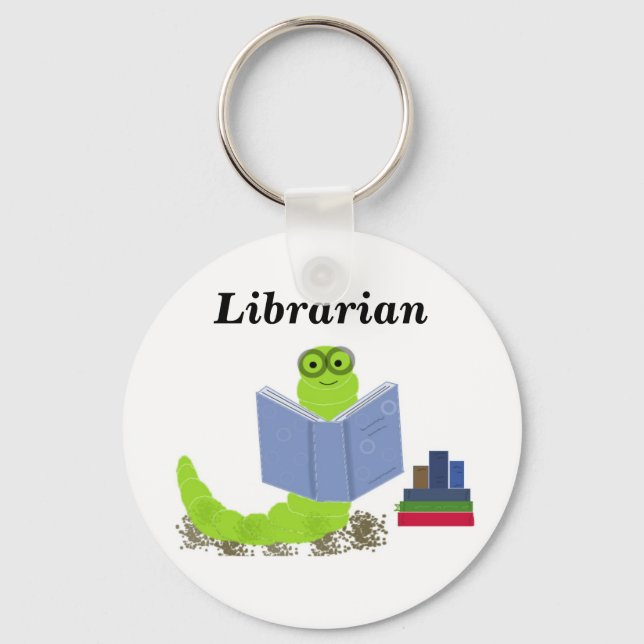 Llavero Bibliotecario - Gusano de libro (Anverso)