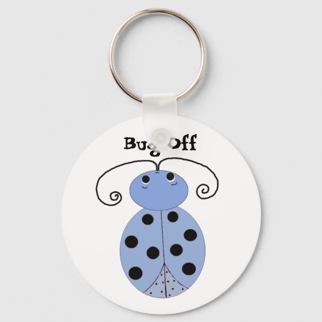 Llavero Bicho azul - Bug Off (Anverso)