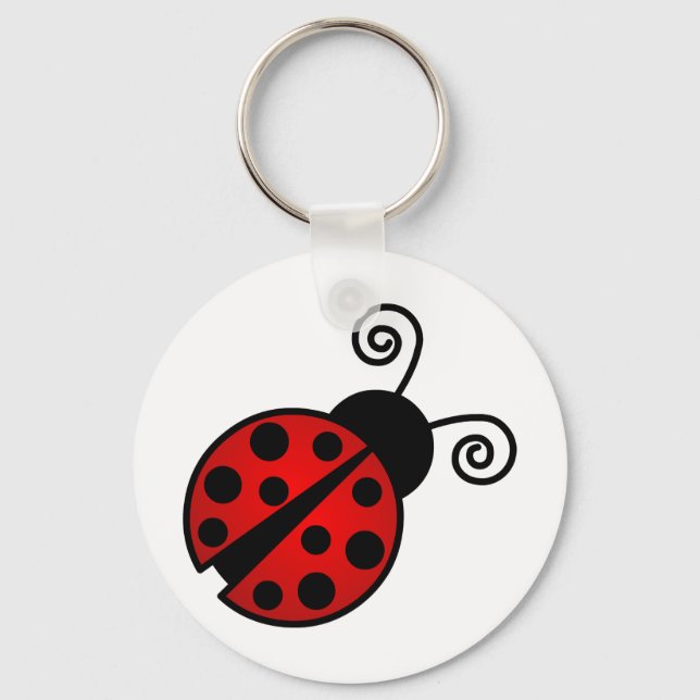 Llavero Bicho largo - Rojo y Negro (Anverso)