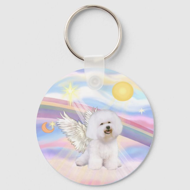Llavero Bichon Frise Angel (Anverso)