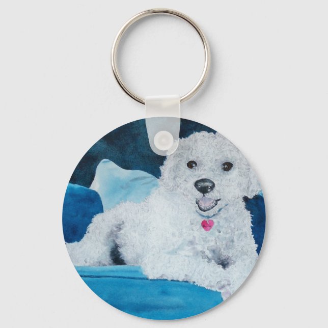 Llavero Bichon Frise Buddy (Anverso)