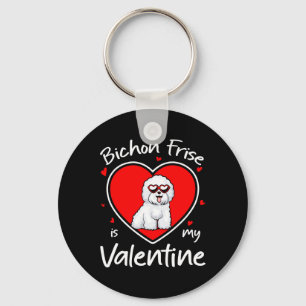 Llavero Bichon Frise Es Mi Corazón En Forma De San Valentí