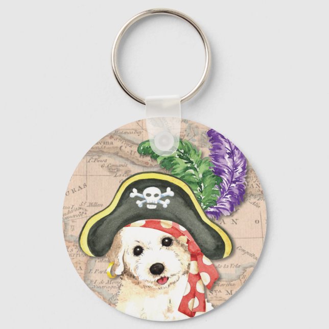 Llavero Bichon Frise Pirate (Anverso)