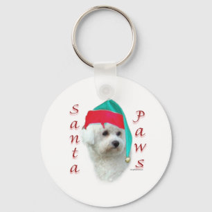 Llavero Bichon Frise Santa Paws