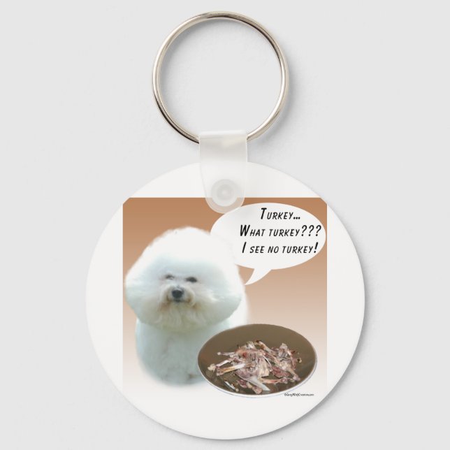 Llavero Bichon Frise Turkey (Anverso)