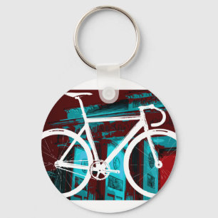 Llavero Bici Berlín - azul rojo de la pista