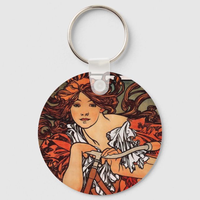 Llavero Bicicleta Alphonse Mucha Vintage (Anverso)