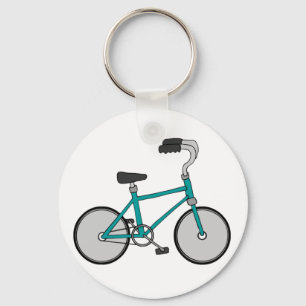 Llavero Bicicleta Azul Simple Retro