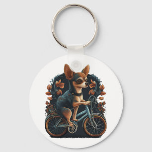 Llavero Bicicleta Chihuahua Bicicleta Perro Ciclismo