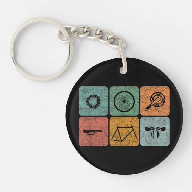 Llavero Bicicleta Ciclismo Piezas de bicicleta Vintage Reg (Frente)