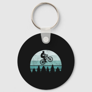 Llavero Bicicleta de montaña retro vintage puesta de sol a
