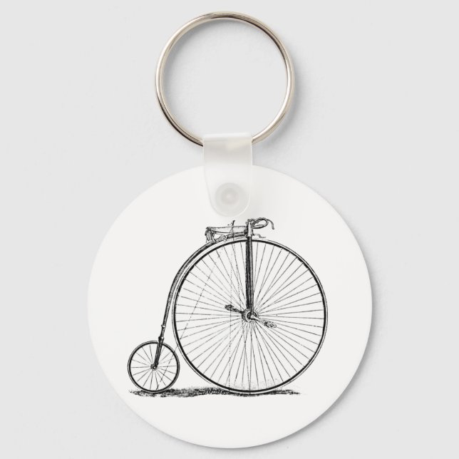 Llavero Bicicleta de rueda alta Penny Farthing (Anverso)