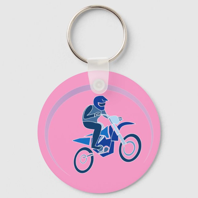 Llavero Bicicleta de vectores Dirt Biker (Anverso)