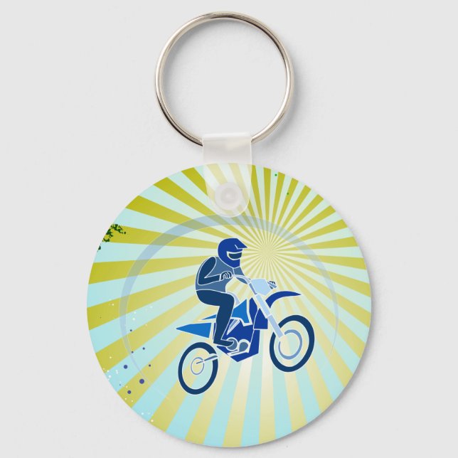 Llavero Bicicleta de vectores Dirt Biker (Anverso)