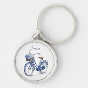 Llavero Bicicleta en el personalizable azul Delft